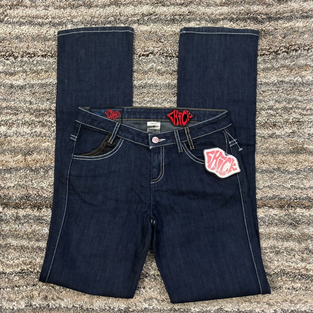 Chick Y2K Low Rise Mini Bootcut Jeans Sz 26 NWT | Vintage Low Rise Bootcut Jean*